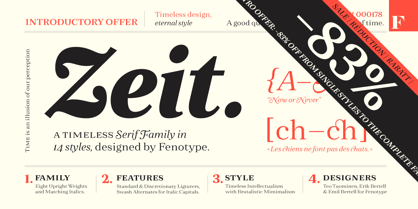 Пример шрифта Zeit Extra bold Italic
